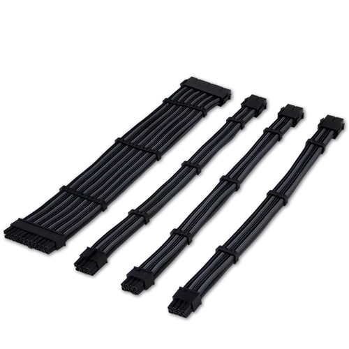 Tecware FLEX Sleeved Extension Cables (Black-Grey)