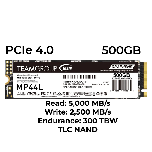 Teamgroup MP44L 500GB Gen4 NVMe SSD