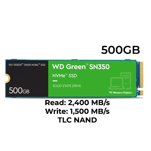 WD Green SN350 500GB Gen3 M.2 NVMe SSD