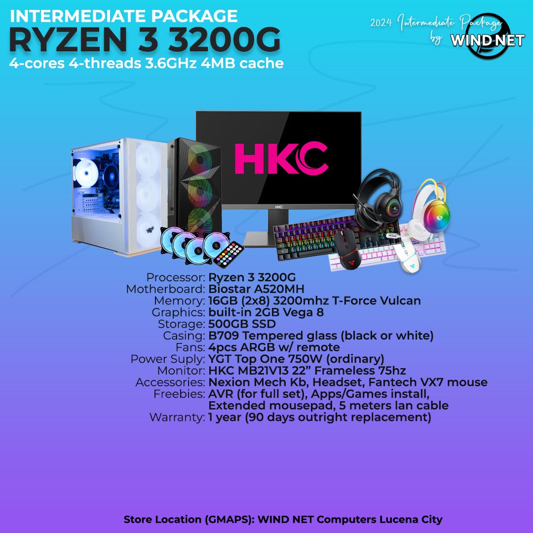 Ryzen 3 3200G (Intermediate Package) - WIND NET Computers