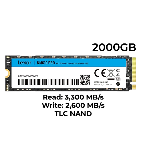 Lexar NM610 PRO 2TB Gen3 NVMe SSD
