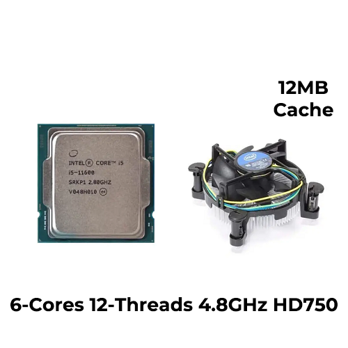 Intel Core i5 11600 (6-cores 12-threads 4.8GHz UHD750)