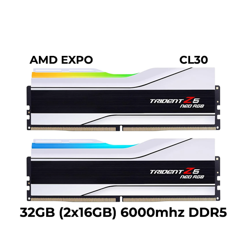 G.Skill Trident Z5 NEO RGB 32GB (2x16GB) DDR5 6000mhz (White) (EXPO) CL30