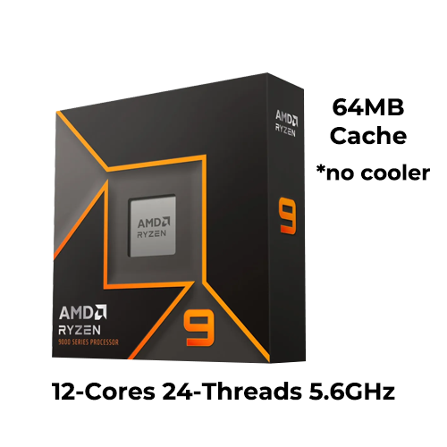 Ryzen 9 9900X (Boxed) (12-Cores 24-Threads, Up to 5.6 GHz, 64MB Cache)