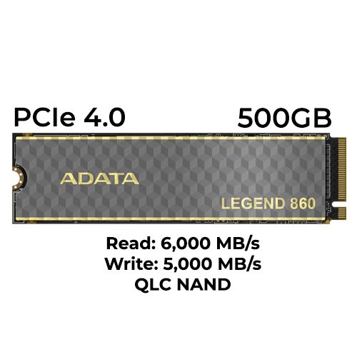 ADATA LEGEND 860 500GB Gen4 NVMe SSD