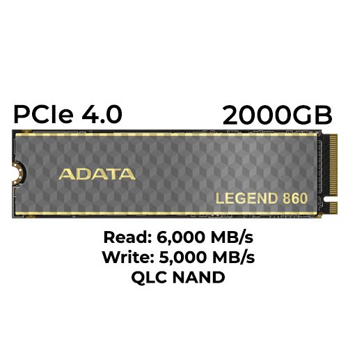 ADATA LEGEND 860 2TB Gen4 NVMe SSD