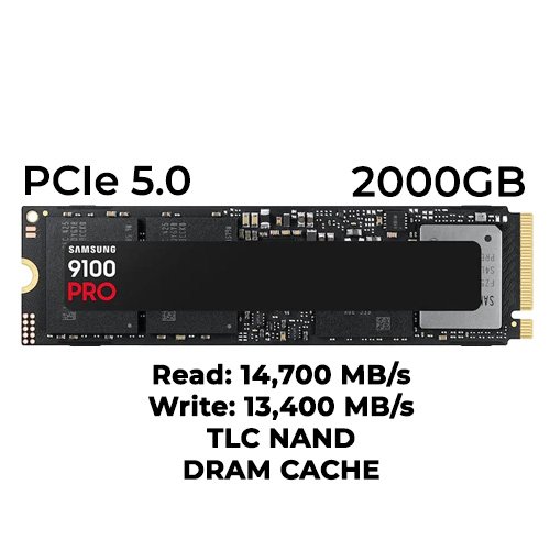 Samsung 9100 PRO 2TB Gen5 NVMe SSD