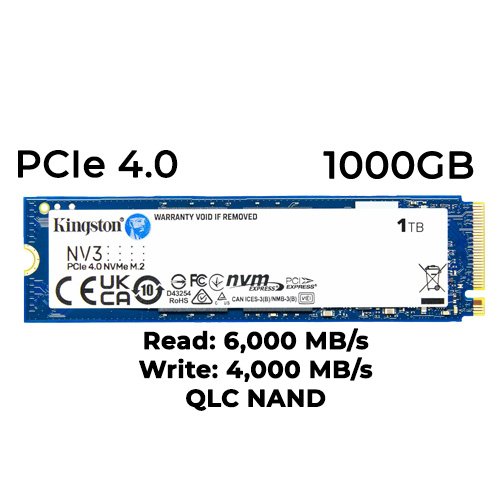 Kingston NV3 1TB Gen4 NVMe SSD
