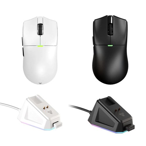 Fantech Tanto E (Black/White) (Tri-Mode) Wireless Gaming Mouse with Charging Dock