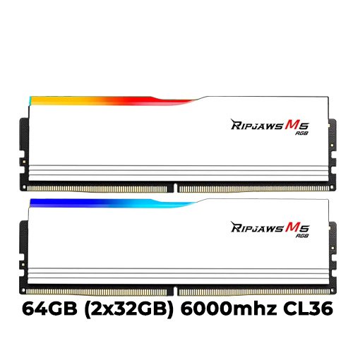 G.Skill Ripjaws M5 Neo RGB 64GB (2x32GB) DDR5 6000mhz (White) (XMP/EXPO)
