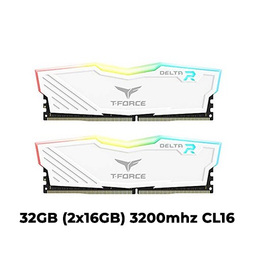 T-Force Delta RGB 32GB (2x16GB) DDR4 3200mhz (White)