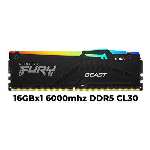 Kingston Fury Beast RGB 16GB (Single) DDR5 6000mhz CL30