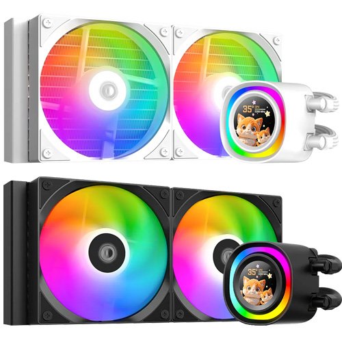 ID-Cooling FX240 LCD (Black/White) AIO ARGB w/ 1.48inch Screen